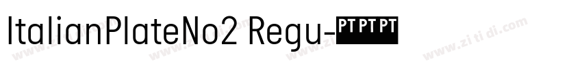 ItalianPlateNo2 Regu字体转换